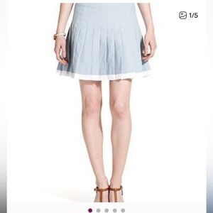 Tommy Hilfiger Blue and White Mini Skirt